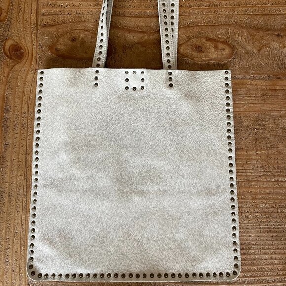 Latico Handbags - Latico White Studded leather handbag, tote, crossbody, shoulder